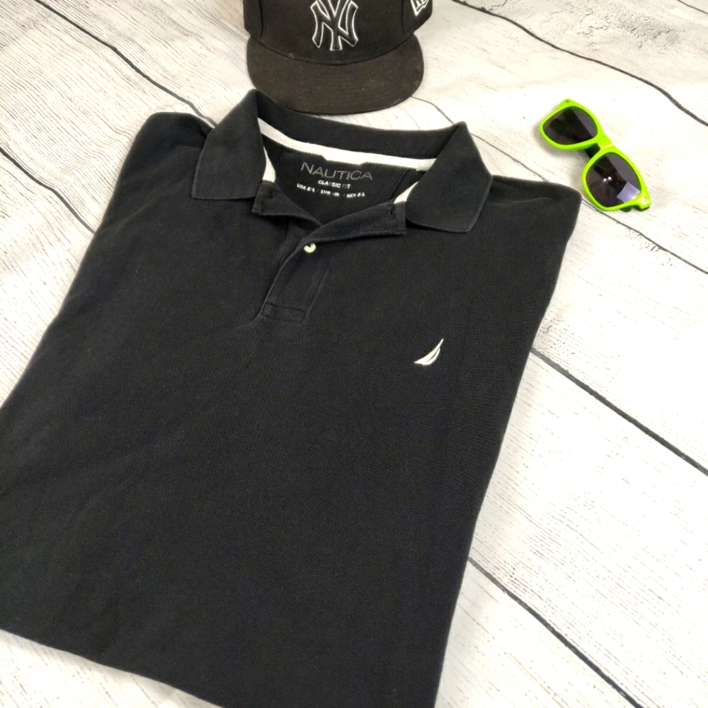 Nautica Men's Polo Tee Black 2xl